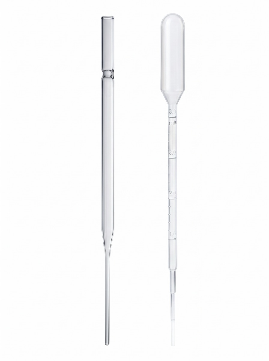 Pasteurpipette aus Kunststoff mit Saugball